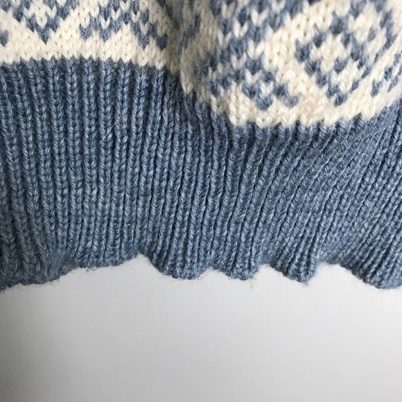 Dale Of Norway Wool Cardigan Sweater-Blue Ivory-XS - Picture 10 of 11